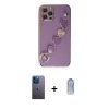 ieg™ iPhone 12 Pro Max Kılıf Nova Işık Prime - Siyah Joko Magic 5D Cam + Neon Fosforlu Kamera Lens - MI