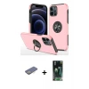 ieg™ iPhone 12 Pro Max Kılıf Odak Form Prime - Şeffaf 360 Full Body Arka Koruyucu + Renkli Kamera Lens Koruma Cam - SI