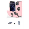 ieg™ iPhone 12 Pro Max Kılıf Odak Form Prime - Siyah Joko Magic 5D Cam + Renkli Kamera Lens Koruma Cam - TU