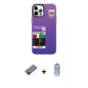 ieg™ iPhone 12 Pro Max Kılıf Siluet Çizgi Koleksiyonu - Siyah Joko Magic 5D Cam + Shine Kamera Lens Koruma Cam - SH