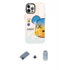 ieg™ iPhone 12 Pro Max Kılıf Siluet Çizgi Koleksiyonu - Siyah Joko Magic 5D Cam + Shine Kamera Lens Koruma Cam - SH