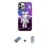 ieg™ iPhone 12 Pro Max Kılıf Siluet Çizgi Koleksiyonu - Siyah Joko Magic 5D Cam + Shine Kamera Lens Koruma Cam - SH