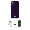 ieg™ iPhone 12 Pro Max Kılıf Vadi Çizgi Prime - Şeffaf 360 Full Body Arka Koruyucu + Shine Kamera Lens - LT