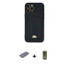 ieg™ iPhone 12 Pro Max Kılıf Vadi Çizgi Prime - Siyah Joko Magic 5D Hayalet Cam + Renkli Kamera Lens Koruma Cam - PE