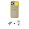 ieg™ iPhone 12 Pro Max Kılıf Vadi Çizgi - Şeffaf Uv Polymer Nano Ekran Koruyucu + Shine Kamera Lens Koruma Cam - GS