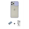 ieg™ iPhone 12 Pro Max Kılıf Vadi Çizgi - Şeffaf Uv Polymer Nano Ekran Koruyucu + Shine Kamera Lens Koruma Cam - GS