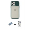 ieg™ iPhone 12 Pro Max Kılıf Vadi Çizgi - Şeffaf Uv Polymer Nano Ekran Koruyucu + Shine Kamera Lens Koruma Cam - GS