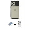 ieg™ iPhone 12 Pro Max Kılıf Vadi Çizgi - Şeffaf Uv Polymer Nano Ekran Koruyucu + Shine Kamera Lens Koruma Cam - GS