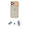 ieg™ iPhone 12 Pro Max Kılıf Vadi Çizgi - Siyah Joko 5D Cam + Shine Kamera Lens Koruma Cam - GI