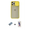ieg™ iPhone 12 Pro Max Kılıf Vadi Çizgi - Siyah Joko 5D Cam + Shine Kamera Lens Koruma Cam - GI