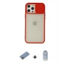 ieg™ iPhone 12 Pro Max Kılıf Vadi Çizgi - Siyah Joko Magic 5D Cam + Shine Kamera Lens Koruma Cam - PE
