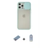 ieg™ iPhone 12 Pro Max Kılıf Vadi Çizgi - Siyah Joko Magic 5D Cam + Shine Kamera Lens Koruma Cam - PE