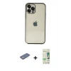 ieg™ iPhone 12 Pro Max Kılıf Vadi Minimal - Siyah 20D Premium Cam Ekran Koruyucu + Renkli Kamera Lens Koruma Cam - YL