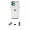 ieg™ iPhone 12 Pro Max Kılıf Vadi Minimal - Siyah Joko Magic 5D Hayalet Cam + Metal Kamera Lens Koruma Cam - GS