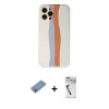 ieg™ iPhone 12 Pro Max Kılıf Yadigar Çizgi - Şeffaf Uv Polymer Nano Ekran Koruyucu + Shine Kamera Lens Koruma Cam - GI