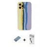 ieg™ iPhone 12 Pro Max Kılıf Yadigar Çizgi - Şeffaf Uv Polymer Nano Ekran Koruyucu + Shine Kamera Lens Koruma Cam - GI