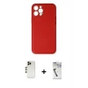 ieg™ iPhone 12 Pro Max Kılıf Yadigar Klasik - Şeffaf Uv Polymer Nano Ekran Koruyucu + Shine Kamera Lens - GD
