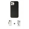 ieg™ iPhone 12 Pro Max Kılıf Yadigar Klasik - Şeffaf Uv Polymer Nano Ekran Koruyucu + Shine Kamera Lens - GD