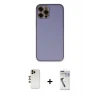 ieg™ iPhone 12 Pro Max Kılıf Yadigar Klasik - Şeffaf Uv Polymer Nano Ekran Koruyucu + Shine Kamera Lens - GD