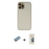 ieg™ iPhone 12 Pro Max Kılıf Yadigar Klasik - Siyah 6D Mat Seramik Hayalet Nano Ekran Koruyucu + Shine Kamera Lens Koruma Cam - PE