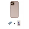 ieg™ iPhone 12 Pro Max Kılıf Yadigar Klasik - Siyah Joko 5D Cam + Shine Kamera Lens Koruma Cam - GS