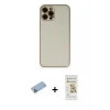ieg™ iPhone 12 Pro Max Kılıf Yadigar Klasik - Siyah Mat Seramik Nano Ekran Koruyucu + Shine Kamera Lens Koruma Cam - MI