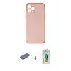 ieg™ iPhone 12 Pro Max Kılıf Yadigar Klasik - Siyah Polymer Nano Ekran Koruyucu + Renkli Kamera Lens Koruma Cam - YL
