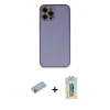 ieg™ iPhone 12 Pro Max Kılıf Yadigar Klasik - Siyah Polymer Nano Ekran Koruyucu + Shine Kamera Lens Koruma Cam - MI