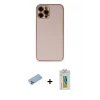 ieg™ iPhone 12 Pro Max Kılıf Yadigar Klasik - Siyah Polymer Nano Ekran Koruyucu + Shine Kamera Lens Koruma Cam - MI