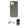 ieg™ iPhone 12 Pro Max Kılıf Yadigar Yansıma Serisi - Şeffaf 360 Full Body Arka Koruyucu + Shine Kamera Lens Koruma Cam - MI