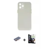 ieg™ iPhone 12 Pro Max Kılıf Yadigar Yansıma Serisi - Şeffaf Temperli Cam Ekran Koruyucu + Renkli Kamera Lens Koruma Cam - TU