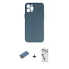 ieg™ iPhone 12 Pro Max Kılıf Yadigar Yansıma Serisi - Şeffaf Uv Polymer Nano Ekran Koruyucu + Shine Kamera Lens Koruma Cam - GD