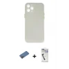 ieg™ iPhone 12 Pro Max Kılıf Yadigar Yansıma Serisi - Şeffaf Uv Polymer Nano Ekran Koruyucu + Shine Kamera Lens Koruma Cam - GD