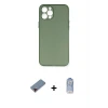 ieg™ iPhone 12 Pro Max Kılıf Yadigar Yansıma Serisi - Siyah Joko Magic 5D Cam + Metal Kamera Lens Koruma Cam - KI