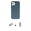 ieg™ iPhone 12 Pro Max Kılıf Yadigar Yansıma Serisi - Siyah Joko Magic 5D Cam + Shine Kamera Lens Koruma Cam - MI