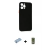 ieg™ iPhone 12 Pro Max Kılıf Yadigar Yansıma Serisi - Siyah Joko Magic 5D Hayalet Cam + Shine Kamera Lens Koruma Cam - MI