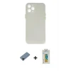 ieg™ iPhone 12 Pro Max Kılıf Yadigar Yansıma Serisi - Siyah Polymer Nano Ekran Koruyucu + Shine Kamera Lens Koruma Cam - SH