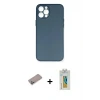 ieg™ iPhone 12 Pro Max Kılıf Yadigar Yansıma Serisi - Siyah Polymer Nano Ekran Koruyucu + Shine Kamera Lens Koruma Cam - SABE