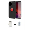 ieg™ iPhone 12 Pro Max Kılıf Yankı Form Prime - Siyah Joko Magic 5D Cam + Shine Kamera Lens - GD