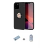 ieg™ iPhone 12 Pro Max Kılıf Yankı Form Prime - Siyah Joko Magic 5D Cam + Shine Kamera Lens Koruma Cam - MI