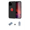 ieg™ iPhone 12 Pro Max Kılıf Yankı Form Prime - Siyah Joko Magic 5D Cam + Shine Kamera Lens Koruma Cam - PE