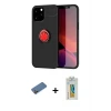 ieg™ iPhone 12 Pro Max Kılıf Yankı Form Prime - Siyah Polymer Nano Ekran Koruyucu + Shine Kamera Lens Koruma Cam - GD