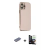 ieg™ iPhone 12 Pro Max Kılıf Yankı Serisi - Şeffaf Temperli Cam Ekran Koruyucu + Renkli Kamera Lens Koruma Cam - MI
