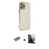 ieg™ iPhone 12 Pro Max Kılıf Yankı Serisi - Şeffaf Temperli Cam Ekran Koruyucu + Renkli Kamera Lens Koruma Cam - YL