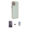 ieg™ iPhone 12 Pro Max Kılıf Yankı Serisi - Siyah Joko Magic 5D Cam + Neon Fosforlu Kamera Lens - BZ