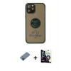 ieg™ iPhone 12 Pro Max Kılıf Yörünge Çizgi - Şeffaf Temperli Cam Ekran Koruyucu + Shine Kamera Lens Koruma Cam - SH