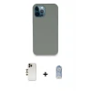 ieg™ iPhone 12 Pro Max Kılıf Zirve Modern Özel Seri - Siyah Joko Magic 5D Cam + Shine Kamera Lens - GD
