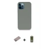 ieg™ iPhone 12 Pro Max Kılıf Zirve Modern Özel Seri - Siyah Joko Magic 5D Hayalet Cam + Shine Kamera Lens Koruma Cam - SABE