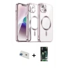 ieg™ iPhone 13 Kılıf Nova Işık Özel Seri - Şeffaf 360 Full Body Arka Koruyucu + Rainbow Kamera Lens Koruma Cam - MI