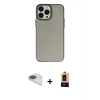 ieg™ iPhone 13 Pro Max Kılıf Ahenk Çizgi Prime - Şeffaf Maxco Cam Ekran Koruyucu + Pers Alüminyum Kamera Lens - GI